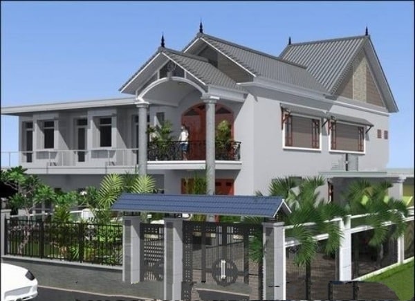 Mẫu nhà ống 2 tầng 4 phòng ngủ 5x20