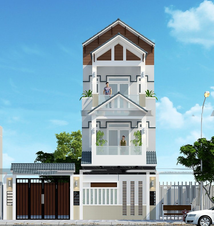 Nhà ống 3 tầng 5x15m 4 phòng ngủ