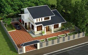Mẫu nhà cấp 4 gác lửng 4 phòng ngủ