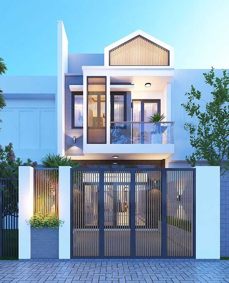 Mẫu nhà 2 tầng 3 phòng ngủ 5x16m