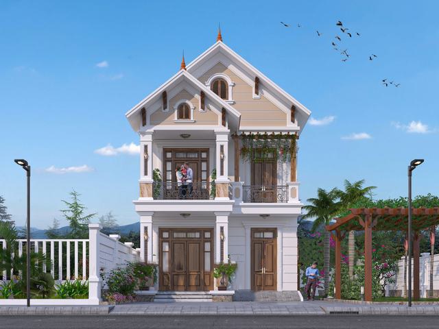 Mẫu nhà 2 tầng 100m2 4 phòng ngủ