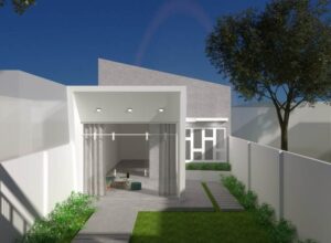 mẫu nhà cấp 4 7x15m mái bằng