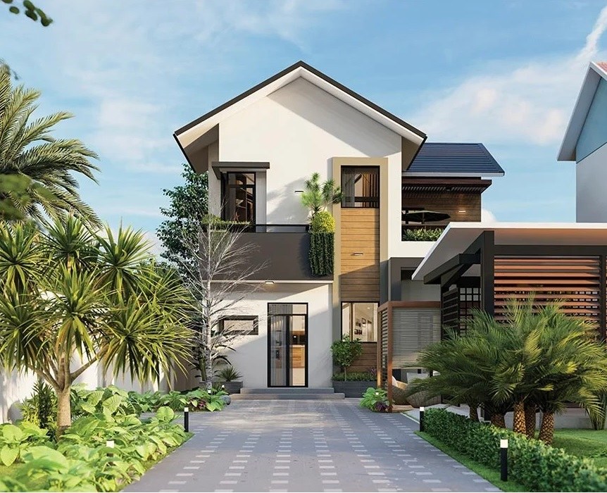 Mẫu nhà 2 tầng 7x10m