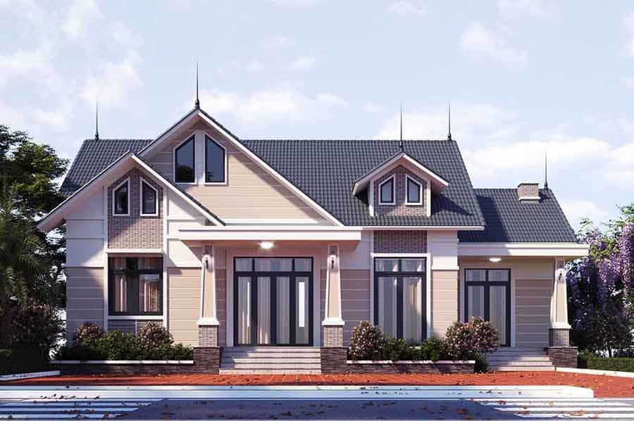 Mẫu nhà cấp 4 3 phòng ngủ 1 vệ sinh
