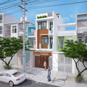 Mẫu nhà ống 3 tầng 70m2