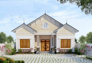mẫu nhà cấp 4 mái thái hình chữ u |