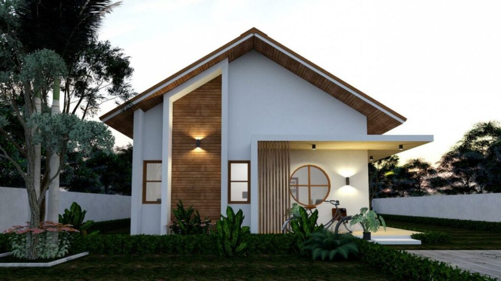 thiết kế nhà cấp 4 8x10m 2 phòng ngủ
