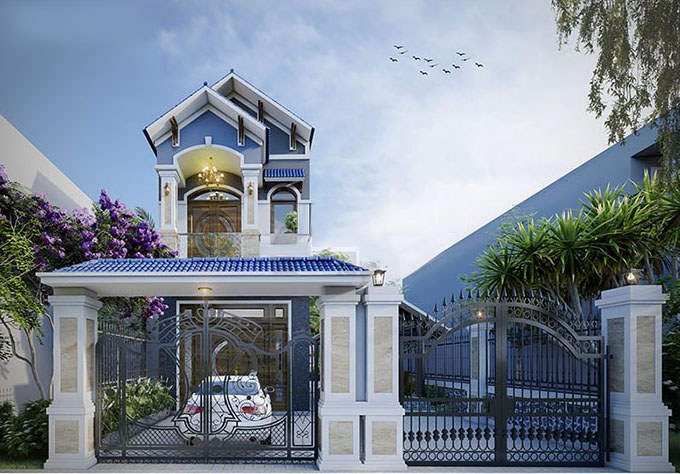 mẫu nhà ống 2 tầng 5x23m