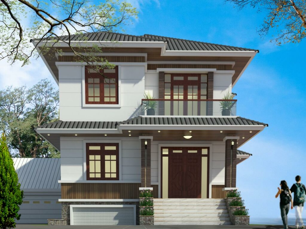 Mẫu nhà 2 tầng 8x12m
