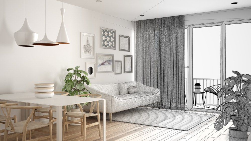 Thiết kế phòng khách đẹp hiện đại phong cách hàn quốc tối giản và tinh tế