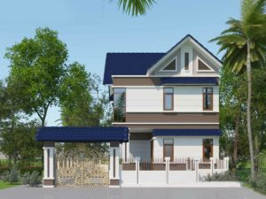 Mẫu nhà 2 tầng mái thái 7x12m