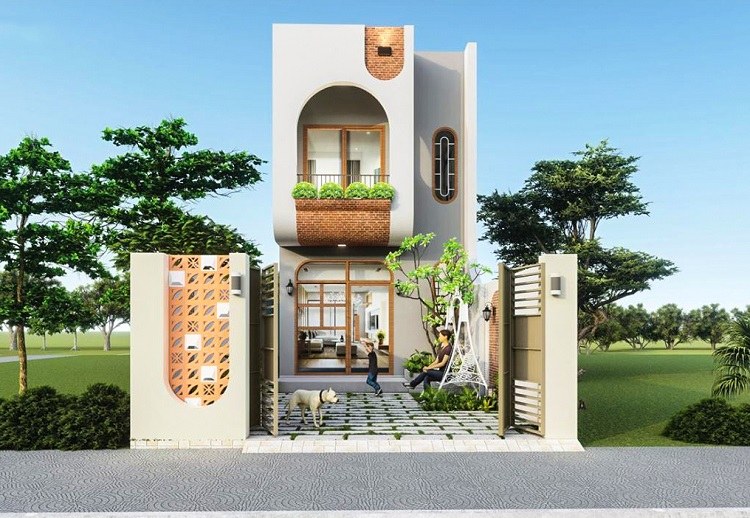mẫu nhà ống 2 tầng 5x12m