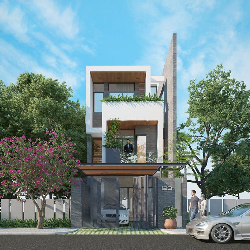 Mẫu nhà ống 3 tầng 6x17m