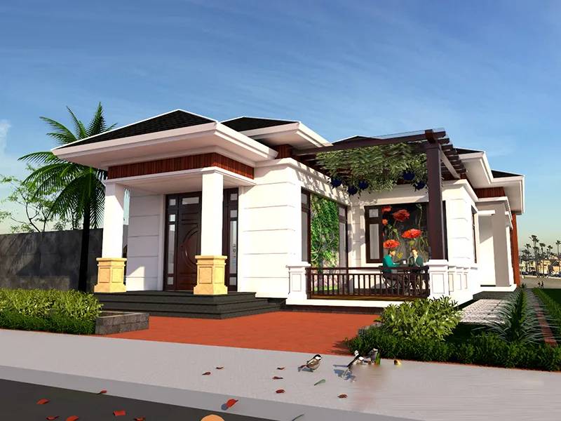 mẫu nhà cấp 4 9x11m